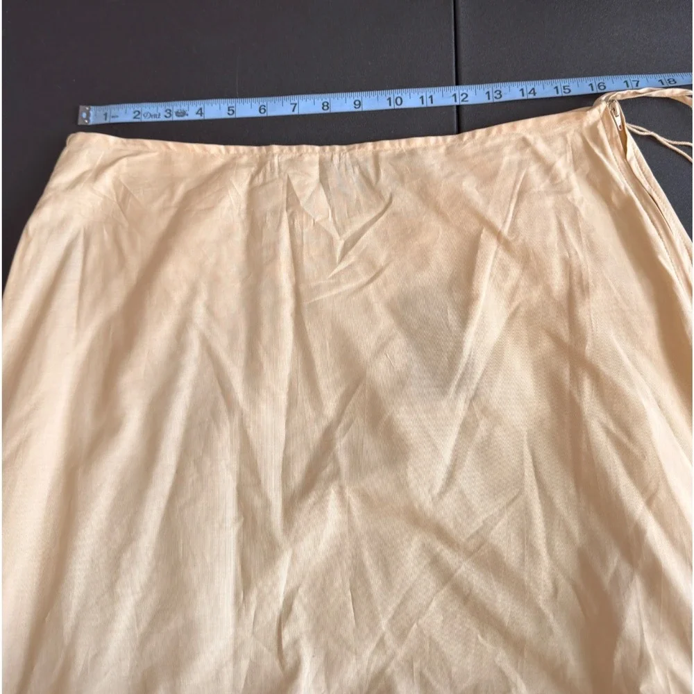 Women's Skirt Khaki‎ Embroidered Cottagecore Western Floral Tiered Broomstick 14